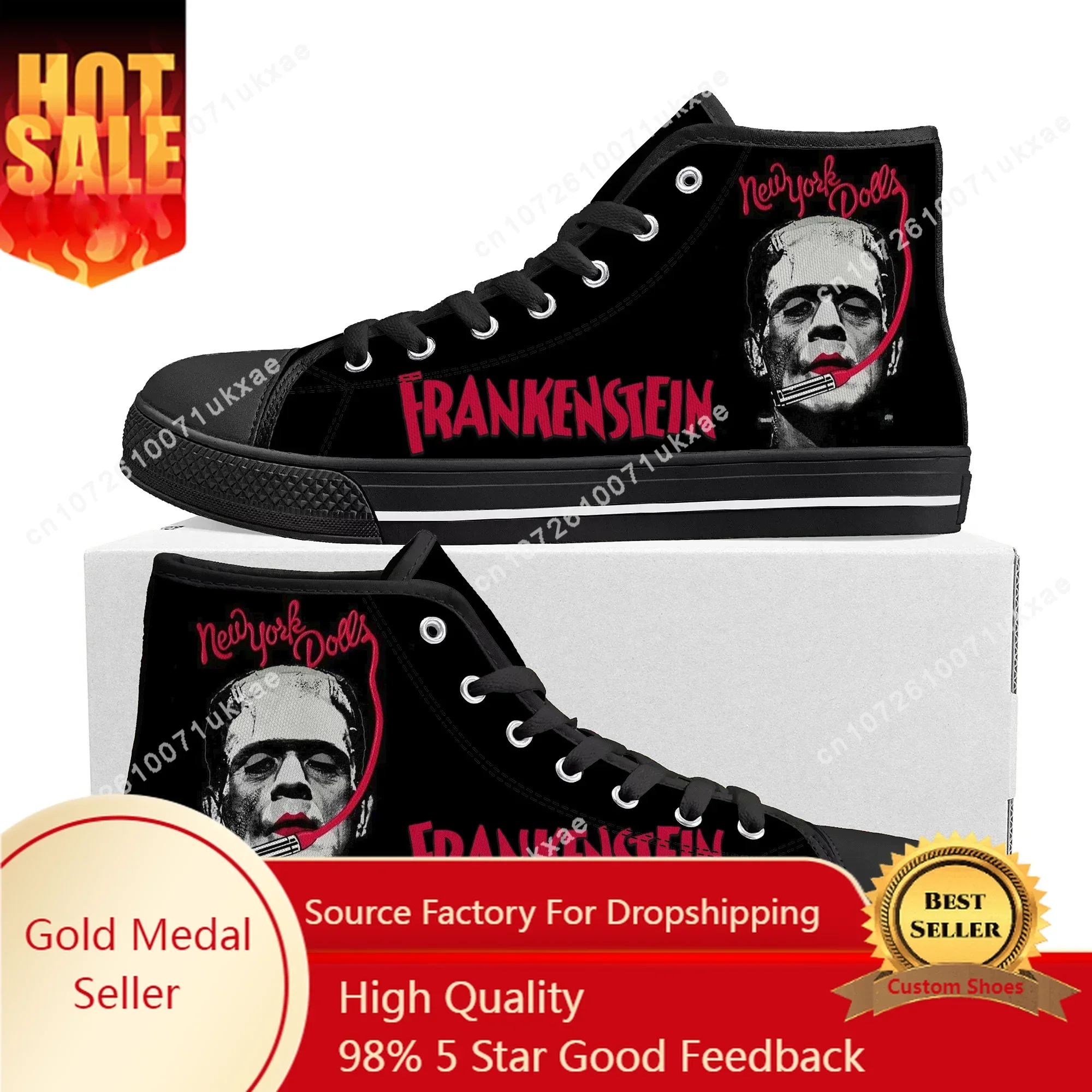 

Frankenstein High Top High Quality Sneakers Mens Womens Teenager Canvas Sneaker Casual Custom Made Shoes Customize DIY Shoe