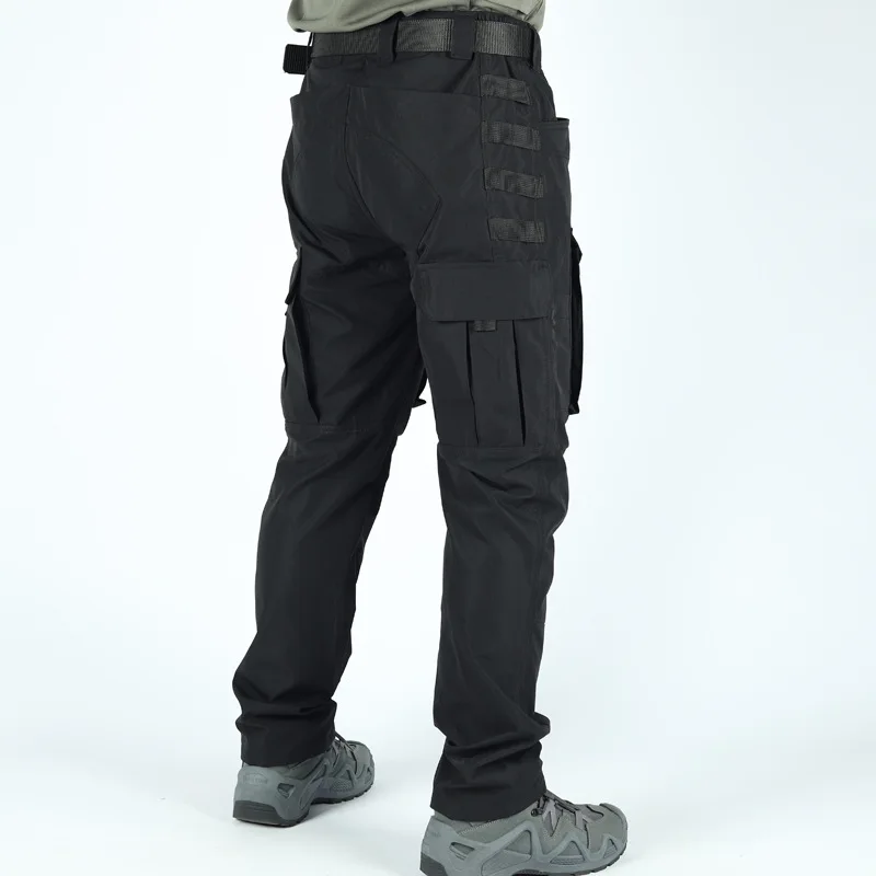 신상 남성 전술 바지 빠른 건조 멀티 포켓 카고 바지 캐주얼 전술 바지 내구성 작업 훈련 바지 루즈핏