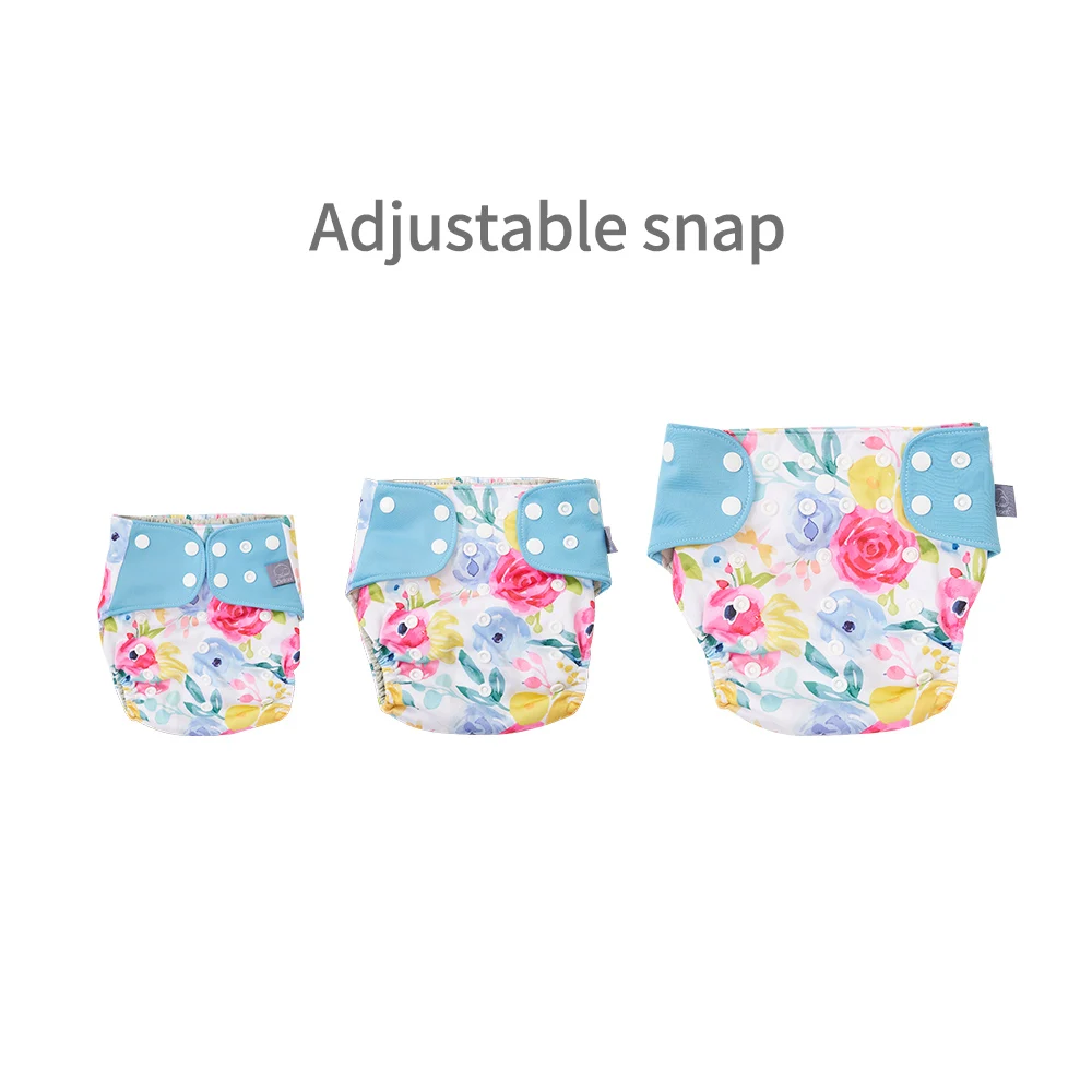 Elinfant 4/8PCS Waterproof Baby Cloth Diapers , Washable Absorbents Microfiber Inserts 3 Layers