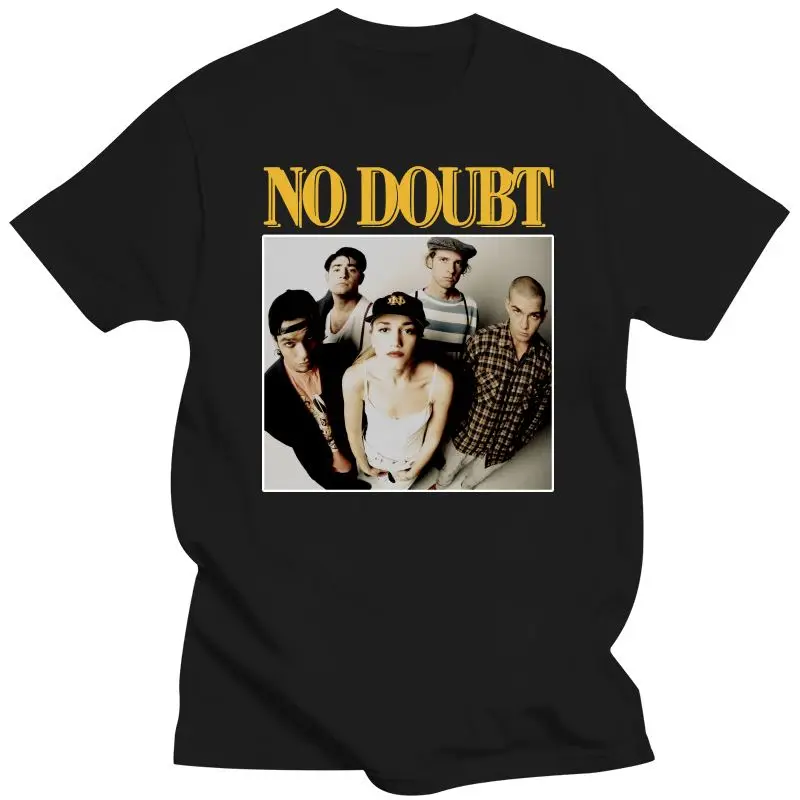 Mens Clothing  No Doubt Shirt GWEN STEFANI 80S 90S RnB Hip Hop Vintage Throwback Music T Shirt Crewneck Unisex Black White Gift