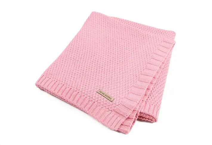 Manta tejida para bebé, ropa envolvente de cama supersuave para niños pequeños, colcha de cama, sofá, cochecito, cesta