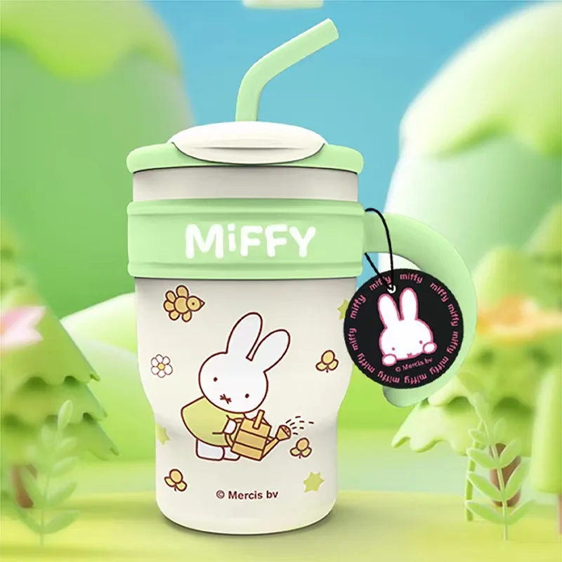 

Соломенная чашка Miffy 316, соломенная чашка Miffy Rabbit Kawaii, изолированная чашка для прямого питья с героями мультфильмов, офисные работники, студенты, кофе