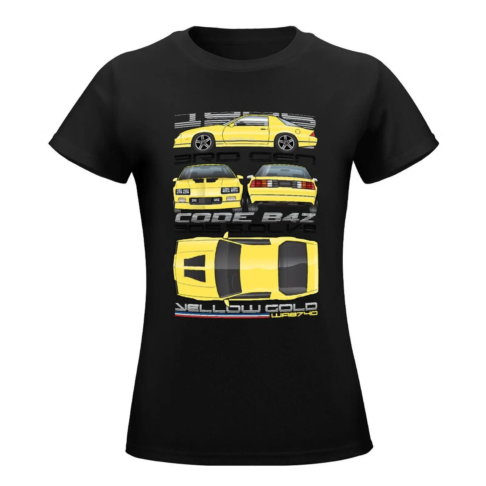 85 Gold Yellow Camaro Annual T-Shirt animal print shirt for girls summer tops summer clothes for Women