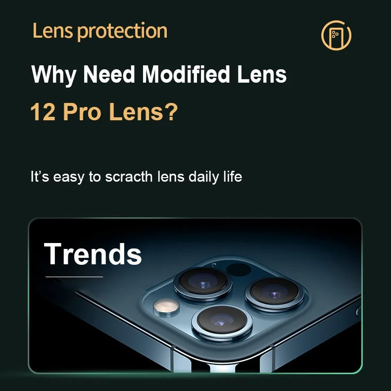 Fake Camera for iPhone XR Change to 13 Pro Triple Camera Design Modified Lens HD Tempered Glass + Metal Protector Cover