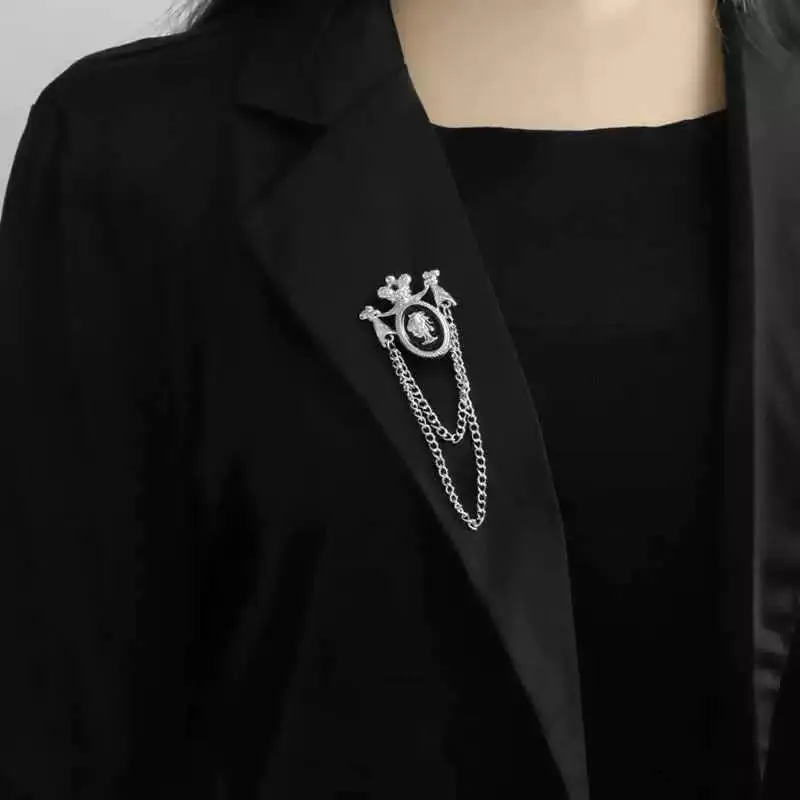 خمر الباروك نمط الجمال مقلاع سلسلة بروش الراقية المرأة زهرة دبوس المتخصصة تصميم الملحقات الغربية-2 #2