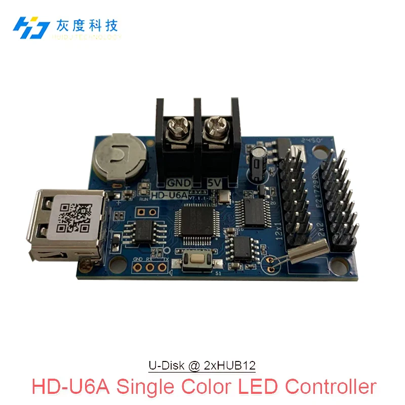 Huidu HD-U6A U62 Led 3D Text Mesh Display Led Video Screen Led Control Card With USB Together  High  Definition Mono Bicolor