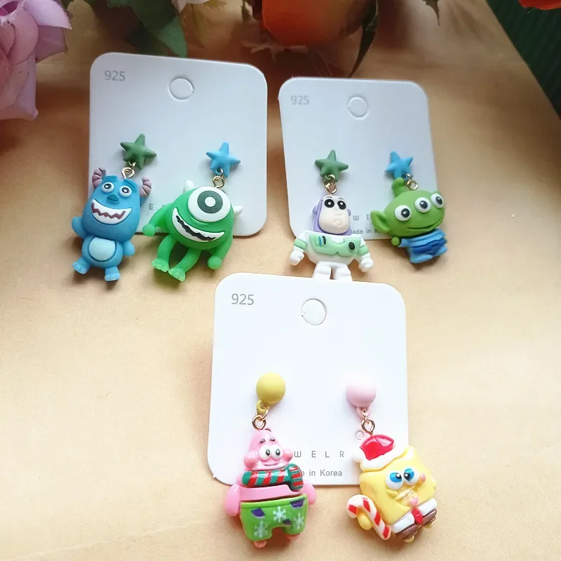 

Cartoon Toy Story Woody Alien Charm Jewelry Earring Necklace Bracelet Pendant Accessories Spongebob Squarepants Craft Supplies