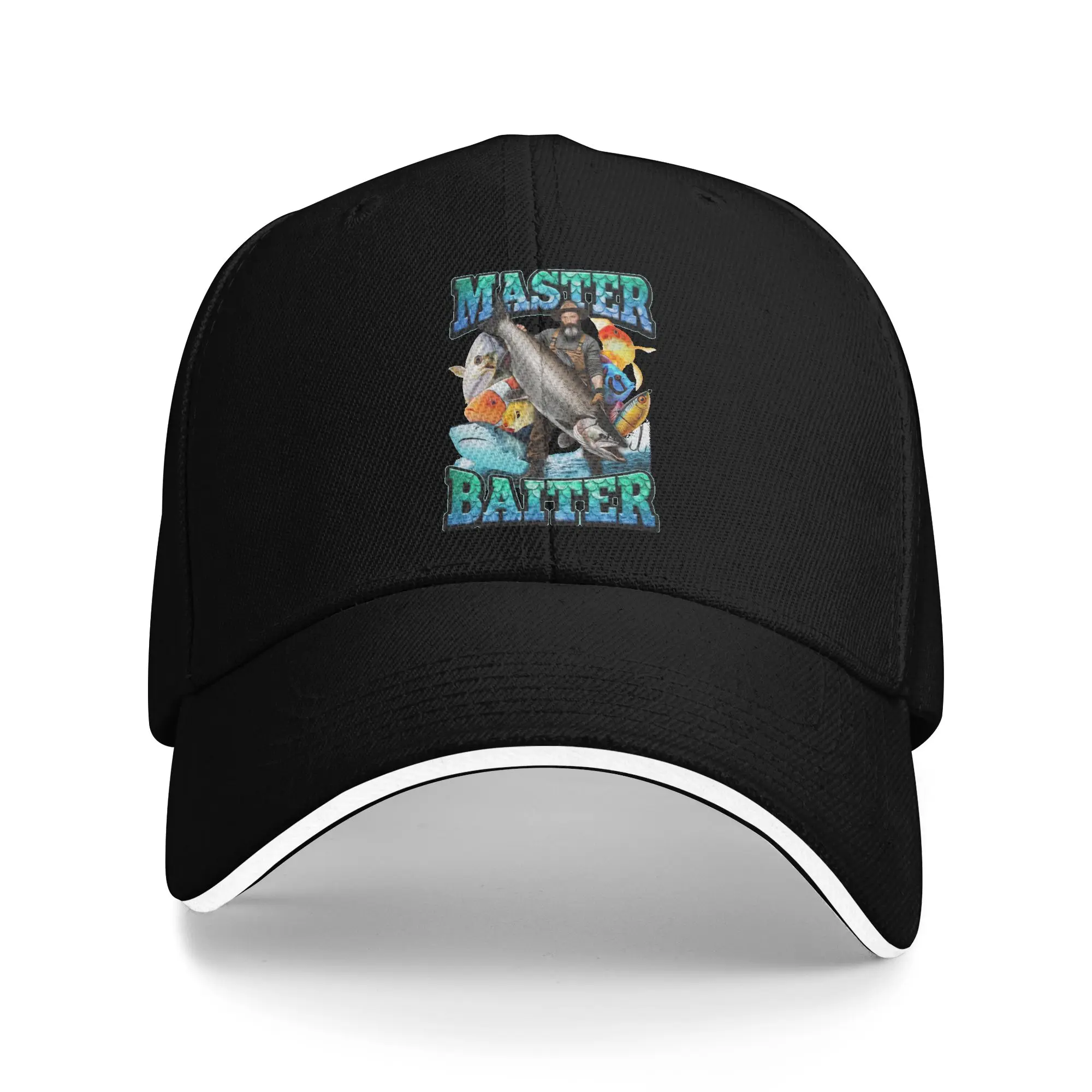 Men Women Master Baiter Hats Sport Baseball Caps Polyester  Hat Sun Caps Adjustable Fishing Hat Summer