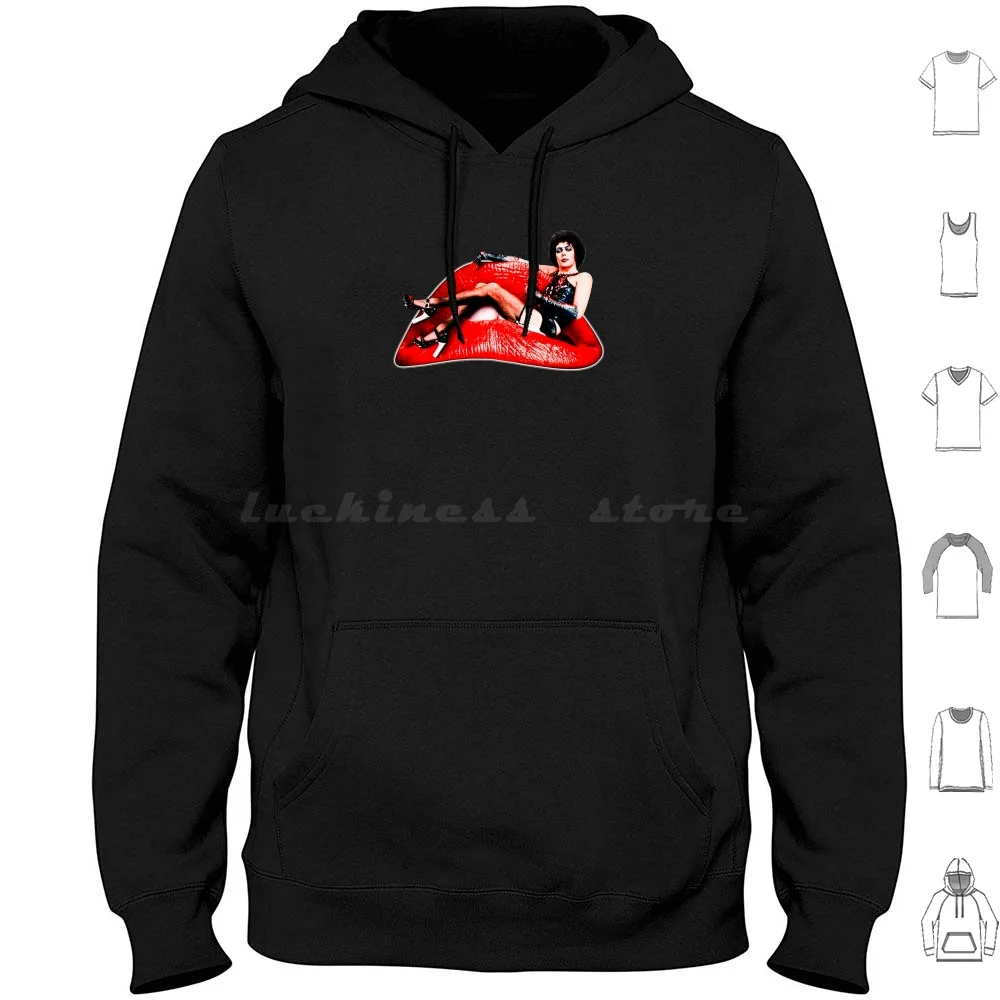 Sudaderas con capucha de terror de manga larga Horror Horror Picture Show Horror Tim Curry The Horror Picture Show Musical Frank N Furter