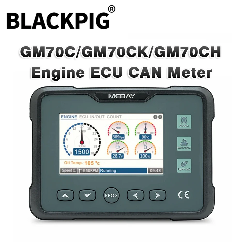 Mebay GM70C GM70CK GM70CH Diesel Gas Engine ECU Multi-Function Digital Meter Generator Engine Parameter Monitor With CAN Port