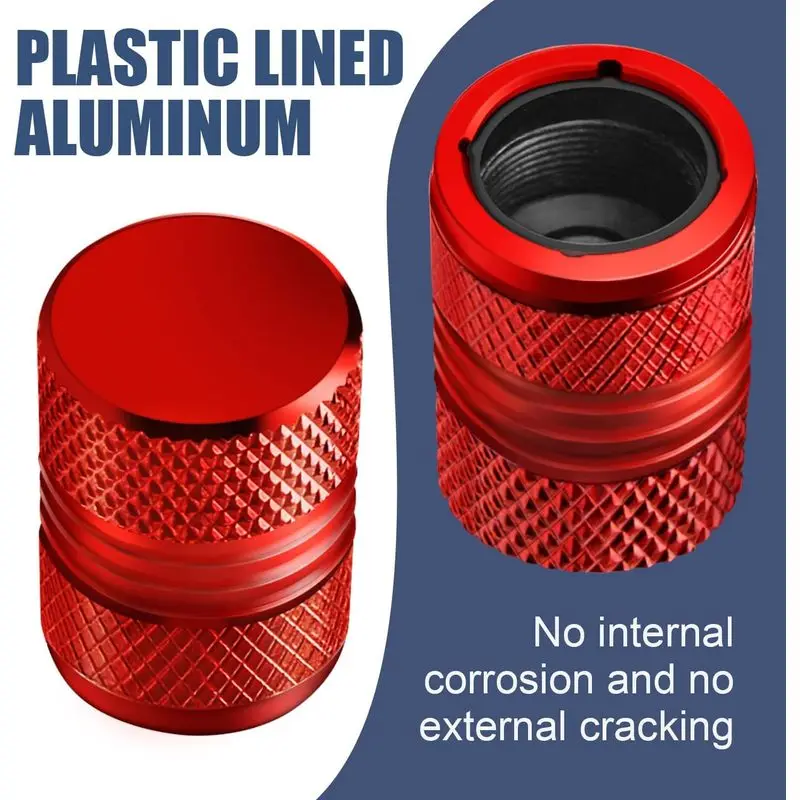 General MotorsSUVRed bicycle4Individual anti-corrosion high-quality anodized alloy tire valve caps Compatible with multiple vehi