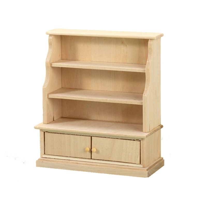 1:12 Poppenhuis Miniatuur Boekenkast Kast Opbergkast Plank Rek Meubelen Model Decor Boekenkast Opbergkast Rek