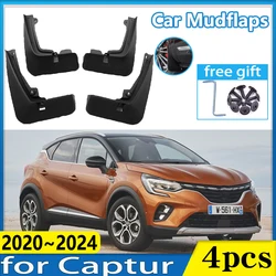 Car Front Mudflaps for Renault Captur 2020~2024 Anti-fouling Fender Mud Guard Flap Splash Protection Wheel Mudguards Accessories