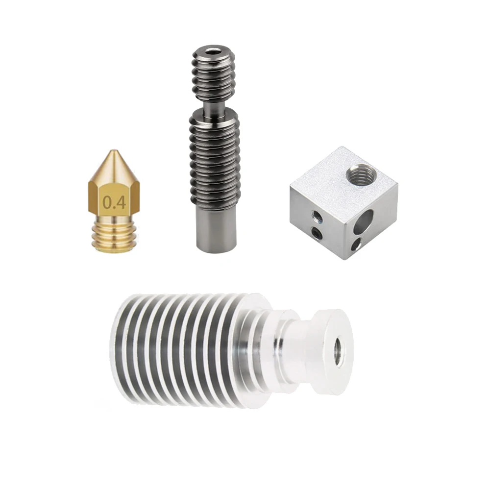 Original FLSUN 3D Printer Part QQ S PRO Hotend Kit 4in1 Heatsink Brass Nozzle Heated Block V6 Heating Break