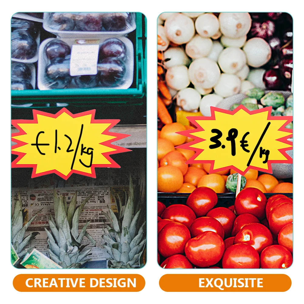 100 шт. ценники для магазинов, сверхмощные вывески для розничной торговли, магазин ценников, сменные метки для продажи для работы на работу