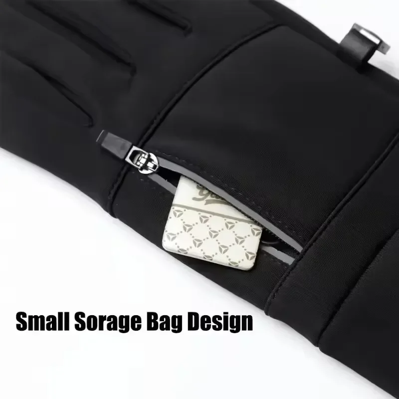 زوج واحد من قفازات الشتاء - قفاز حراري مقاوم للماء للطقس البارد، لتشغيل أدوات المائدة الخارجية لركوب الدراجات