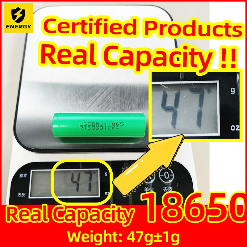 2024 New Original Real High Capacity 18650 Battery 18650 Power Battery Current Lithium Rechargeable Batteries