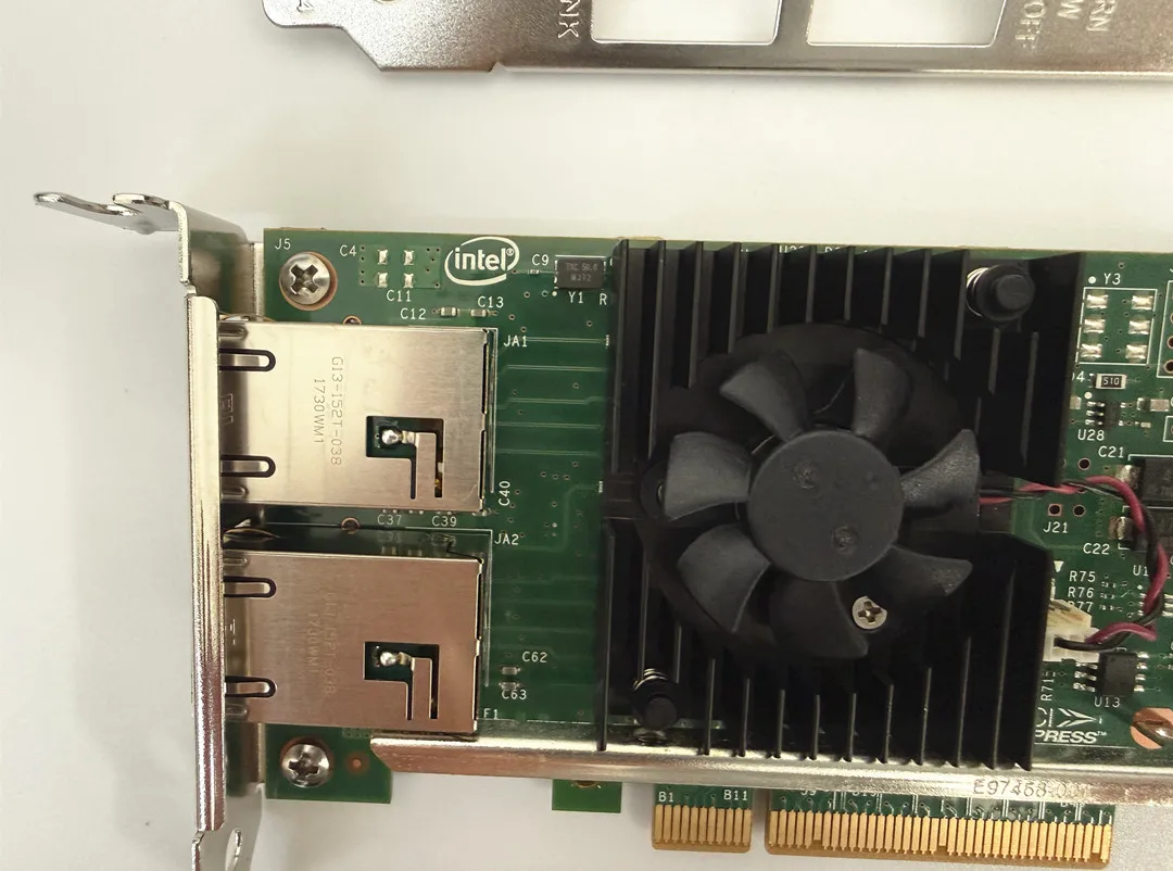 لمحول الشبكة Dell Intel X540-T2 10GbE ثنائي المنفذ النحاسي RJ-45 NIC