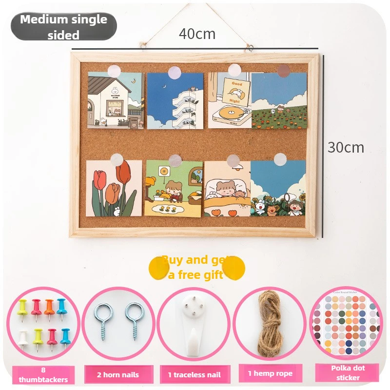 

Adhesive Wallpaper for Wall Decor Felt Memo Board-Waterproof Soft Cork Board with Photo Pins Ins Style Office Student Dorm