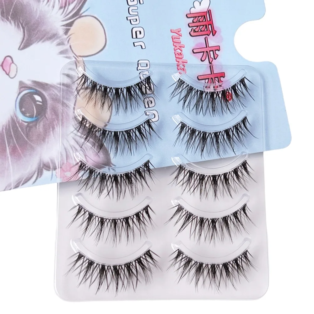 Faux cils style thaïlandais naturels longs et vaporeux 3D en faux vison, sans cruauté, extension de cils