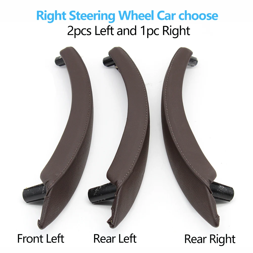 Left Right Interior Passenger Door Pull Handle Leather Outer Cover Replacement For BMW X5 X6 E70 E71 E72 2007-2014
