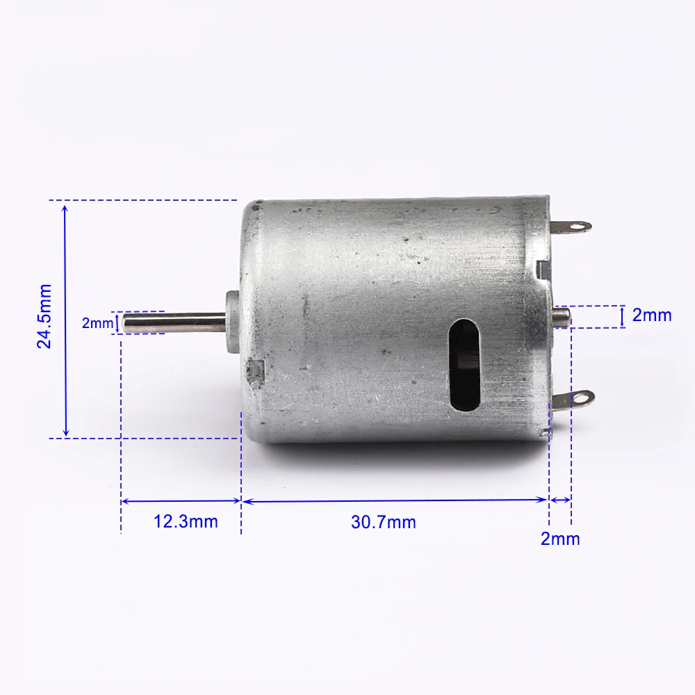 370 Micro Electric Motor 6V 7.4V  12V 21000RPM High Speed High Torque RK-370 Carbon Brush  Motor for Motor for Nail Polisher