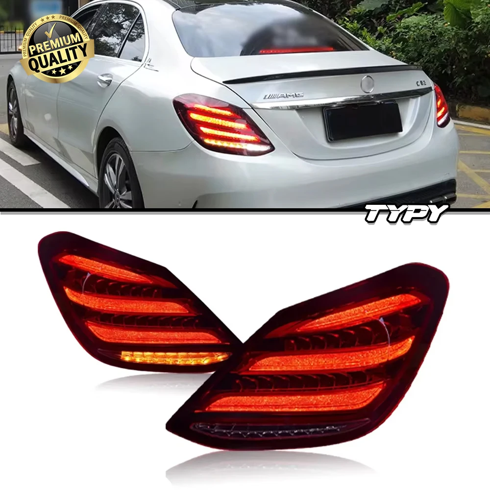 

TYPY автомобиль для Benz C-класса W205 задние фонари 2014-2020 обновление модифицированный новый DRL динамический указатель поворота светодиодный задний фонарь автоаксессуары