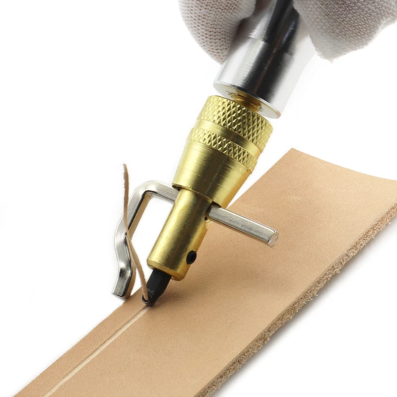 1Set Metal Adjustable Leather Stitching and Creasing Edge Beveler Leathercraft Cutting Edge Tools DIY Leather Craft Tools
