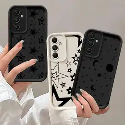 phone case for Samsung Galaxy A55 A52 A33 cases A24 A15 A12 A23 A22 5G A54 A52s A53 A14 funda Cover Pentagram Art Star Moon Cool