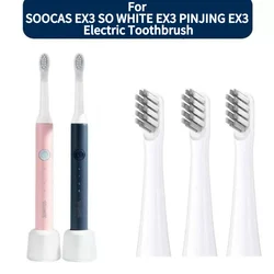 Replacement Toothbrush Head for SOOCAS EX3 SO WHITE EX3 PINJING EX3 Electric Toothbrush Head Soft Bristles Nozzles