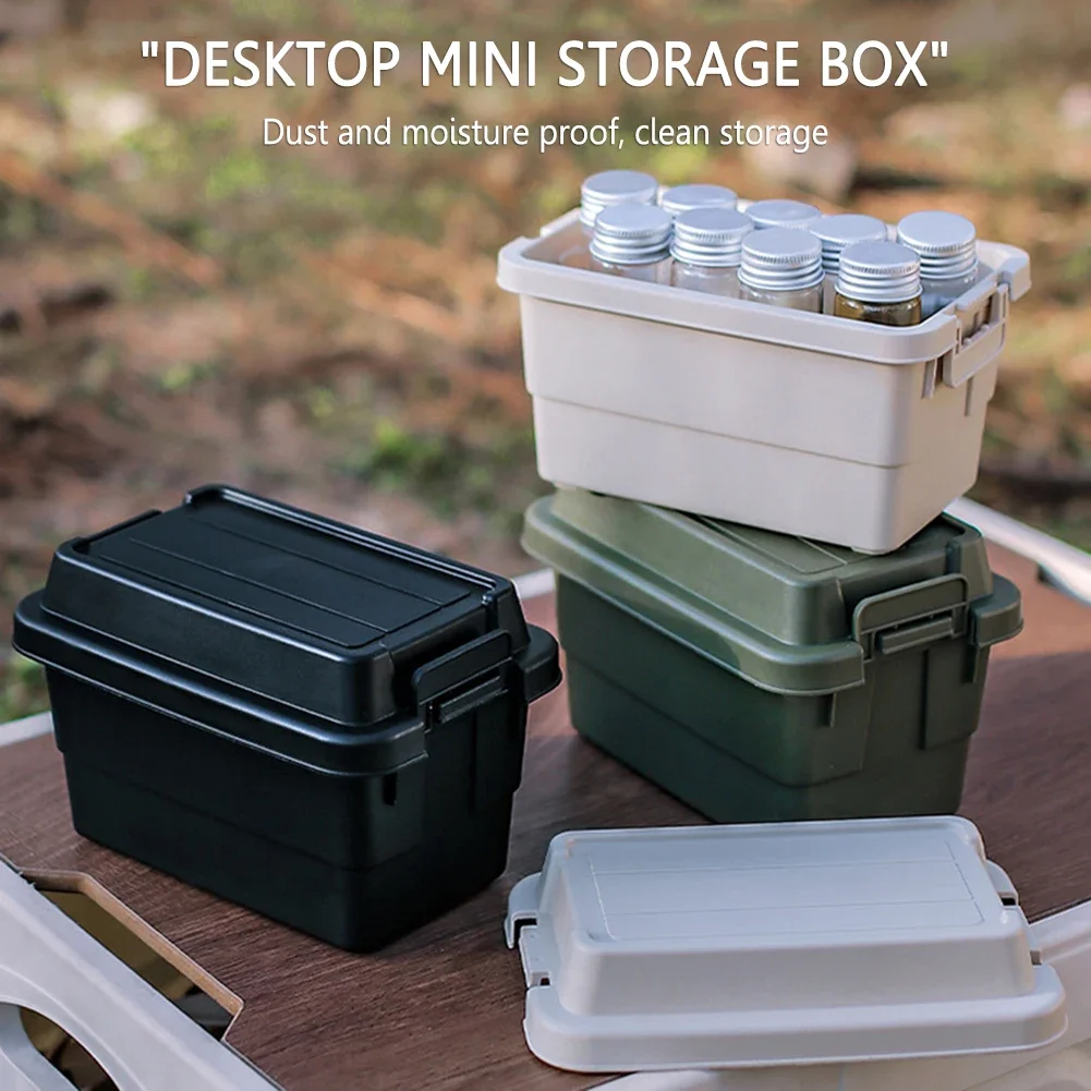 

Outdoor Travel Portable Camping Mini Storage Box Desktop Seasoning Bottle Storage Box Barbecue Small Toolbox Plastic Storage