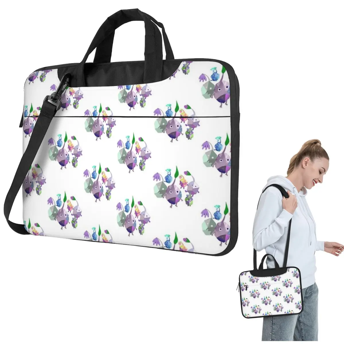 Pikmin Crossbody Laptop Bag Case Computer Bag Resistant Protective Notebook Pouch for Lenovo