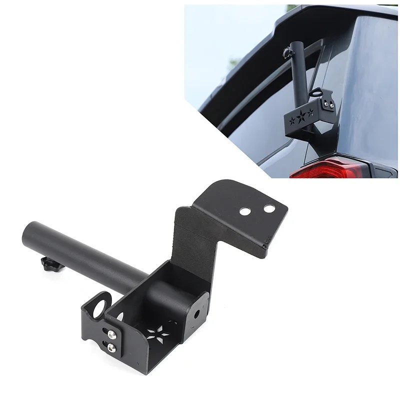 Carbon Steel Black 1Pcs For Great Wall tank 400 2023+Car tailgate antenna flagpole bracket car exterior modification Accessories