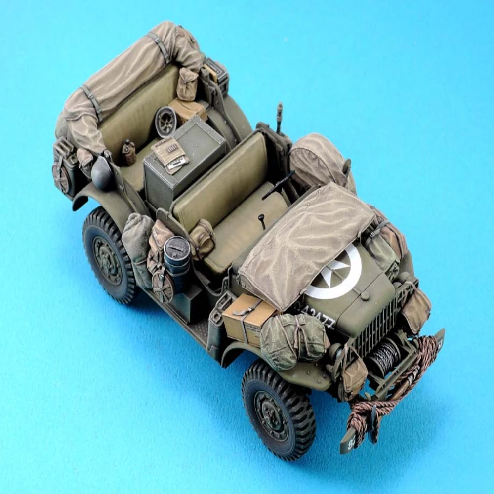 1/35 resin soldier model GK - Jeep storage box and accessories - unassembled and unpainted DIY kit - 761