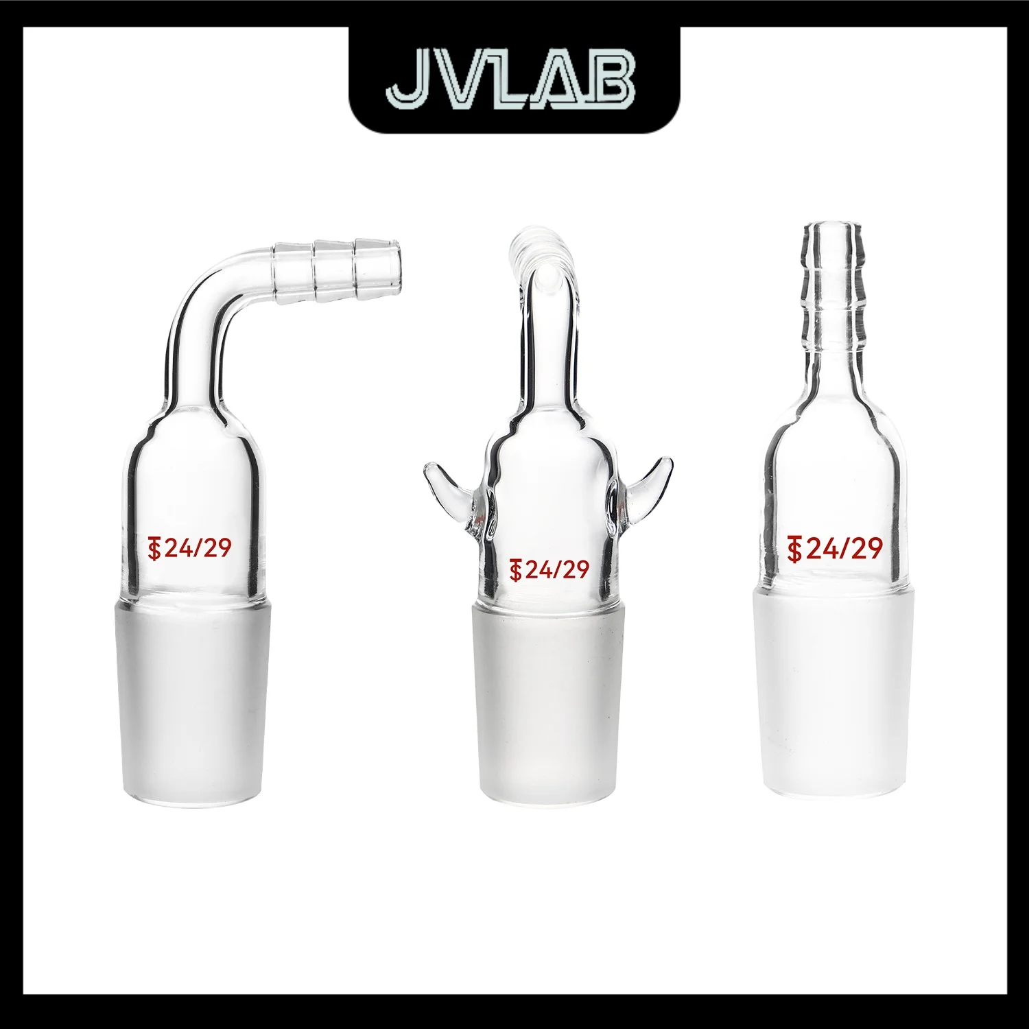 

Glass Adapter Extraction Bend Ear Corner Curved Pagoda Joint Grinding Mouth Tool Boro3.3 Hanging Fixing 14/19/24/29 Lab JVLAB