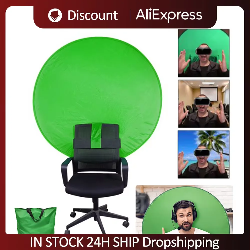 110cm Green Screen Backdrop Photography Background Cloth for Game Live Chromakey Photos Video Studio Folding Reflector Backdrop
