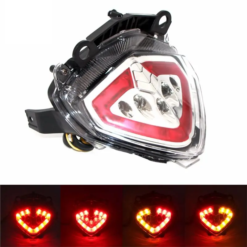 دراجة نارية مصباح ليد خلفي بدوره إشارة ضوء الفرامل Lmap لهوندا CBR500R CBR500X CBR500F 2013- أحمر