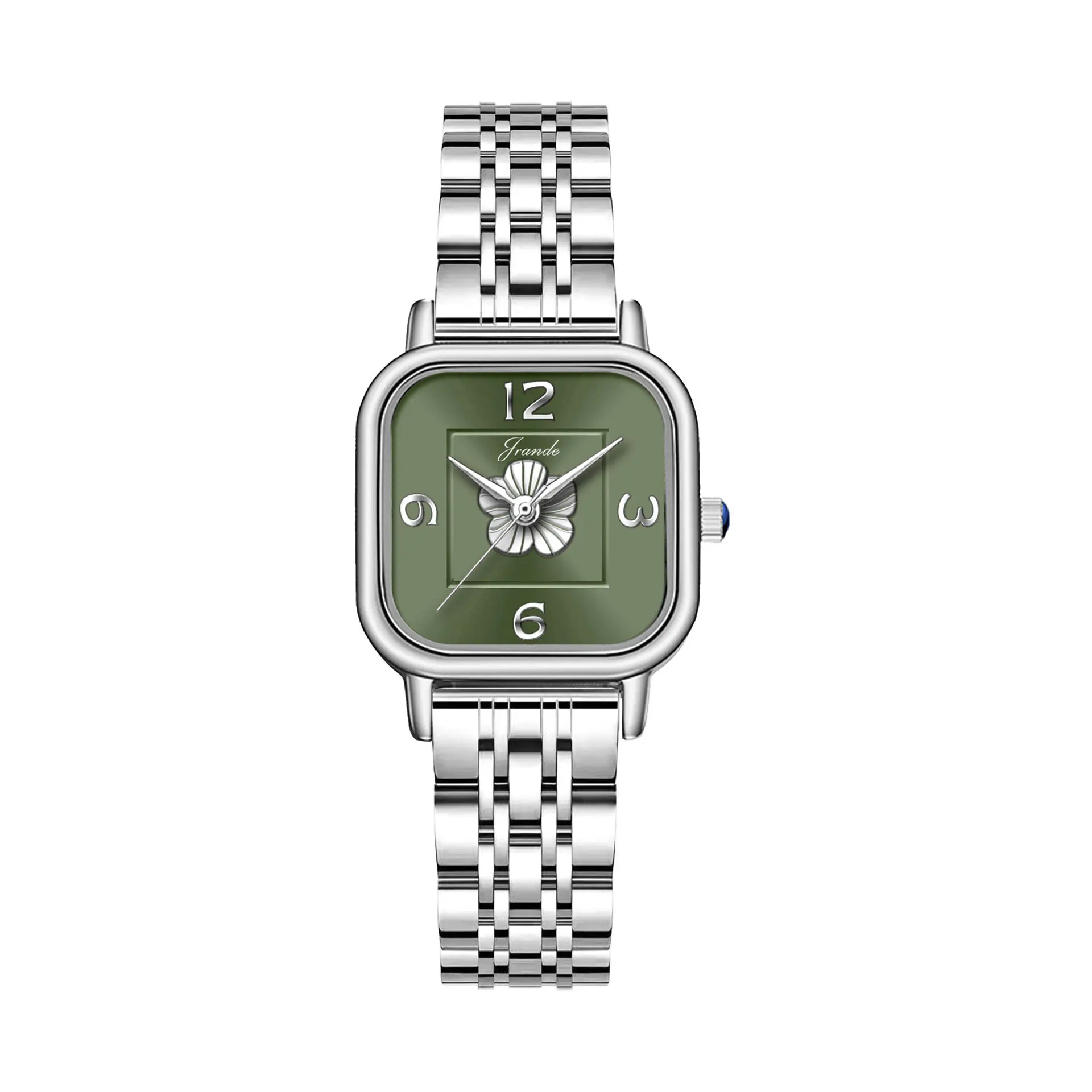 New Women'S Watch With Camellia Design, High-End Style, Korean-Inspired, Perfect For Students, Suitable For Autumn And Winter.