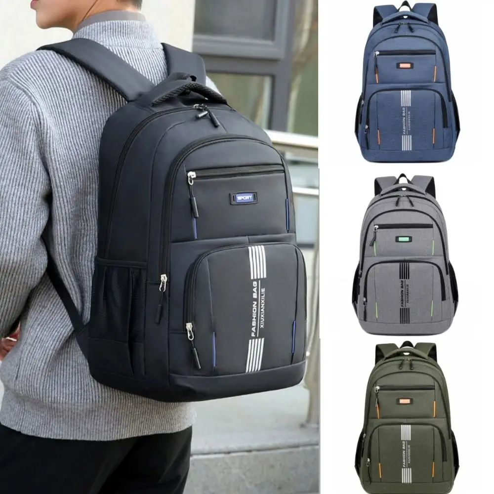 Multiple Layers Neutral Style Backpack Casual Layered Pockets Business Travel Backpack Waterproof Computer Bag