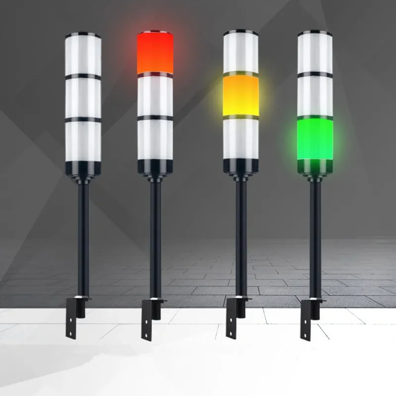 High Quality L Side Mounted Aluminum Rod 3 Layer 3 Colors Always Bright 24V/12V LED warning lamp For Industrial Machines Safety