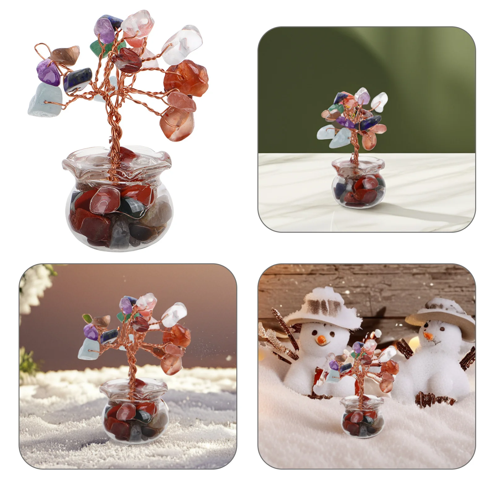 

Crystal Wealth Tree Feng Shui Money Tree Prosperity Home Office Decor Vibrant Crystal Bonsai Fortune Charm Feng Shui Plants