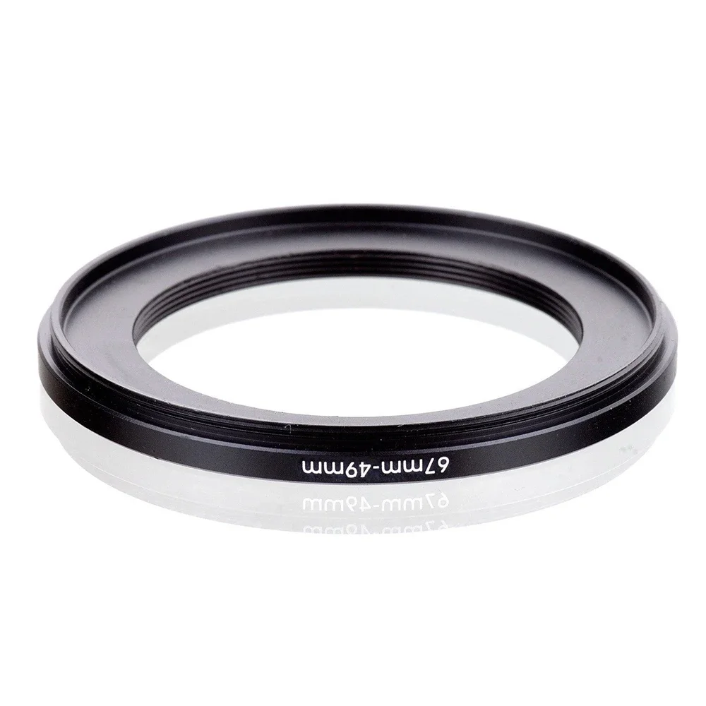 Anneau de filtre abati eur en aluminium, adaptateur d'objectif 67mm-49mm 67-49mm 67 à 49mm, pour objectif d'appareil photo reflex numérique IL Nikon Sony