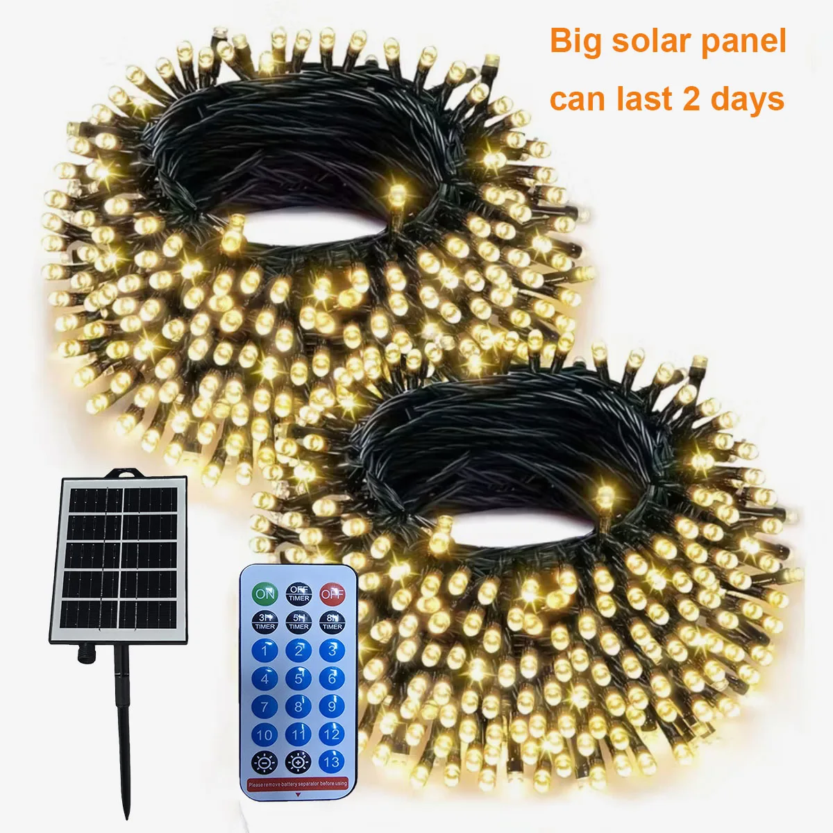 

500/800 LED Solar Light String Fairy Lights Outdoor Lighting 13 Modes for Garden, Terrace, and Party Illumination Decoration
