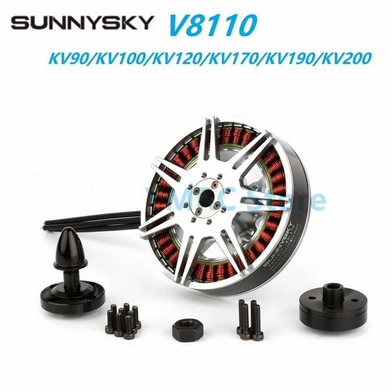 

SunnySky V8110 KV90/KV100/KV120/KV170/KV190/KV200 Brushless Motors for RC Drone Airplanes Quadcopter Multi-rotor Accessories