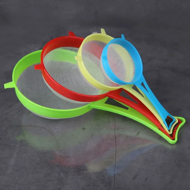 

Set of 4 Multi-purpose Mesh Filter with Handle - Perfect for Tea, Juice, Flour, Soy Milk, Etc. - Kitchen Gadgets, Easy To Filter