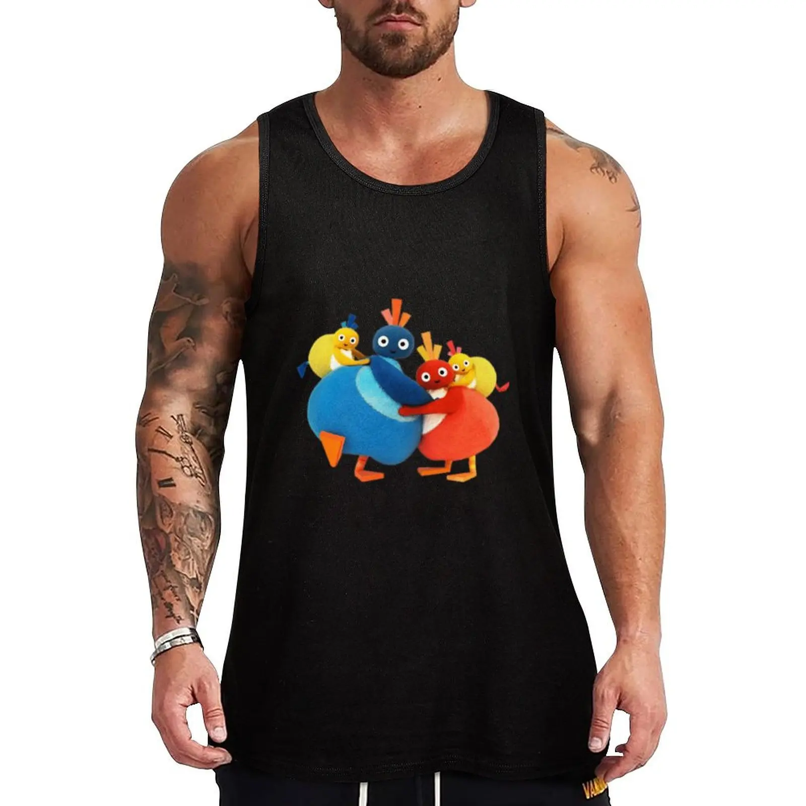 Twirlywoos Cute Characters Tank Top Sports Training Tank Top Quick Dry Gym Fitness Shirt