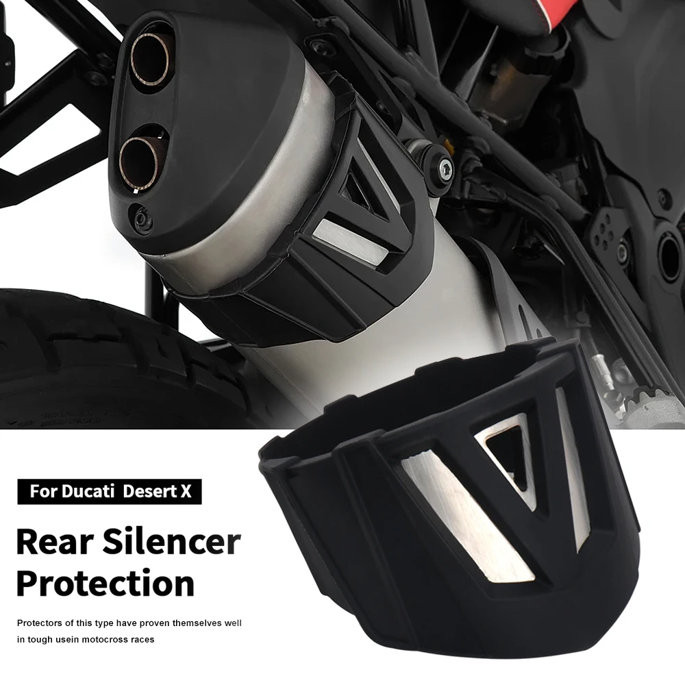 

Motorcycle For Ducati DesertX Desert X Rally 2022 2023- Exhaust Shield Muffler Pipe Protector Guard Silencer Protection Cover