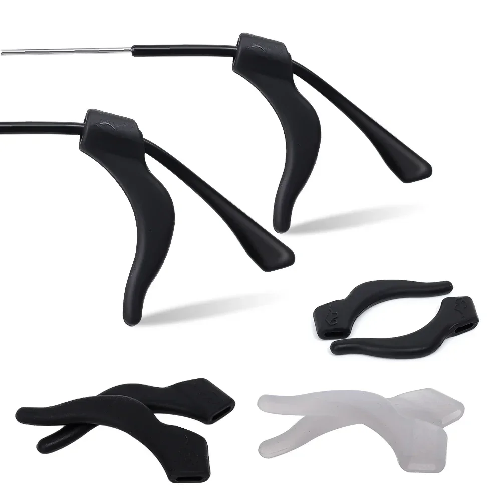 10-200 stücke Silikon Ohr Haken Anti-slip Gläser Schwarz Transparent Bein Ohr Klammern Sonnenbrille Anti-herbst Brillen halter Zubehör – Detail 11