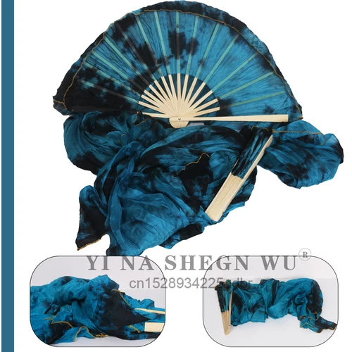 Velos de abanico de seda natural pura 100% teñidos para mujer, abanico para actuación de danza del vientre, trajes y accesorios para danza del vientre, 180cm, gran oferta