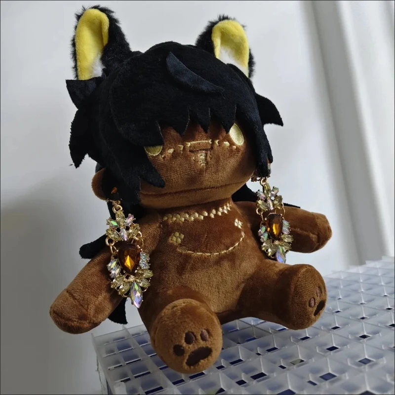 

20cm Anime Game Attributes Sultan Kawaii Cosplay Soft Cotton Doll Body With Ears Cartoon Sitting Toy Figure Fans Collection Gift